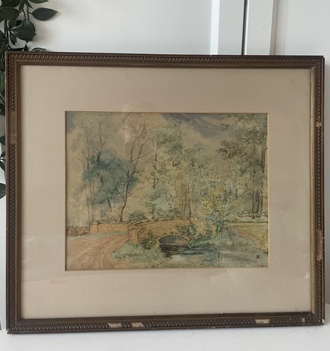 Antique 30s landscape painting - 30s,