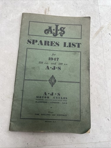 Spares list for 1947 - for,