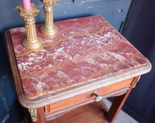 Vintage mahogany marble top - marble,