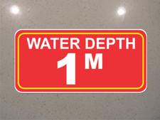 Water Depth 1 Meter Metal Sign