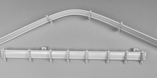 Curtain rail aluminium one - aluminium,