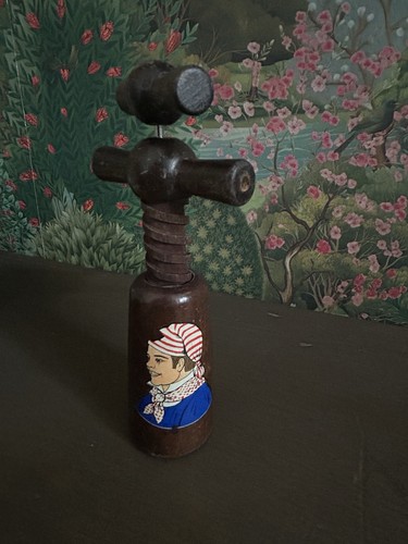 Vintage corkscrew wooden - vintage,