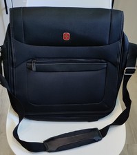 Swiss Gear Wenger Black Business Messenger Bag With Several Compartments 