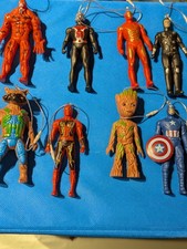 Marvel Christmas Tree decorations. 6 figures Spiderman and others