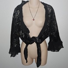 Dressbarn Black Velvet Sequin