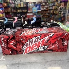 Mountain Dew Code Red 12 can  USA Rush Of Cherry Flavours Full Case of 12 can