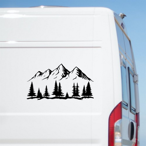 Forest mountain sticker car - mountain,