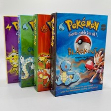 Pokemon Theme Deck Boxes - Blackout Brushfire Overgrowth & Zap MINT *EMPTY*