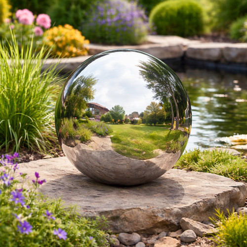 Gazing spheres garden ornament - garden,