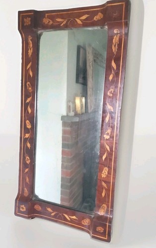 Old dutch marquetry mirror - dutch,