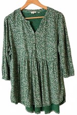 Fat Face Green Floral Tunic Top Soft & Comfortable Size 16