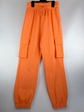 Zara orange cargo joggers - zara,