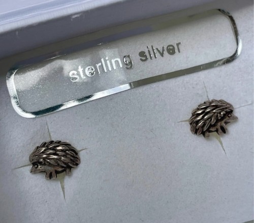 Sterling silver stud hedgehog - sterling,
