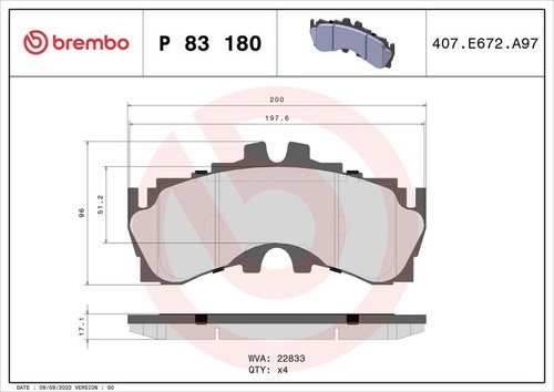 Brembo front brake pad - brembo,