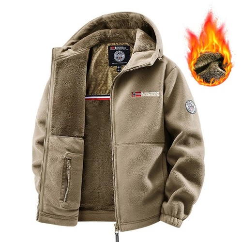 Men fleece jacket - fleece, warm