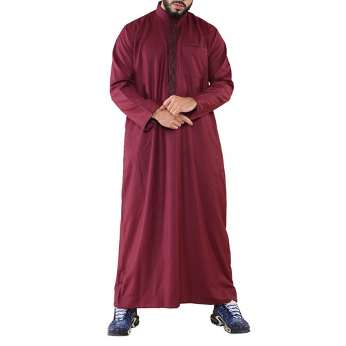 Mens burgundy thobe jubba - thobe,