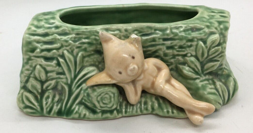 Vintage sylvac log planter