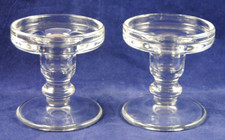 Pair of Stylish Solid GLASS CANDLE HOLDER Ideal For DINNING TABLE / SIDEBOARD
