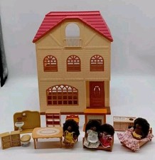 Sylvanian Families Cedar Terrace, Accessories And Hedgehog Family Bundle