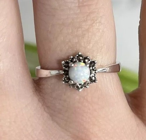 Fire opal marcasite gemstone - opal,