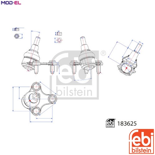 Ball joint 183625 for - 183625, vw