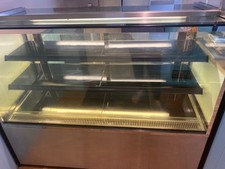 Black double sided display fridge