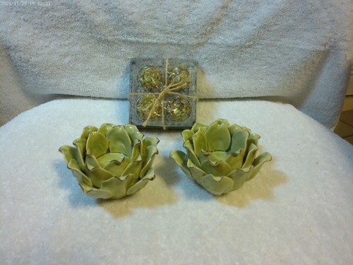 Artichoke tea light - artichoke, holders