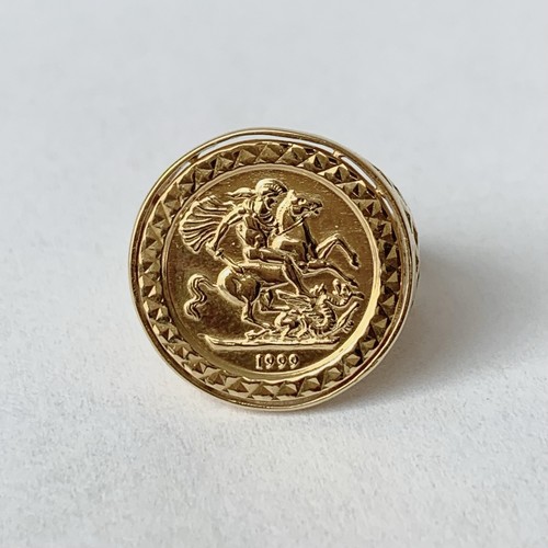 Medallion 9ct gold ring - gold, st