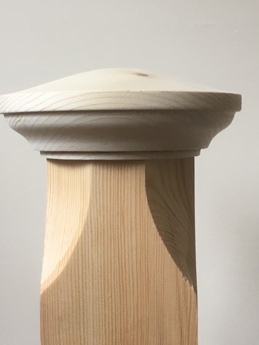 Solid pine newel caps - solid,