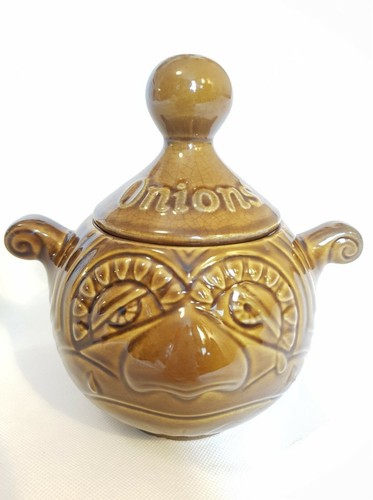 Vintage ceramic onion pot - , d