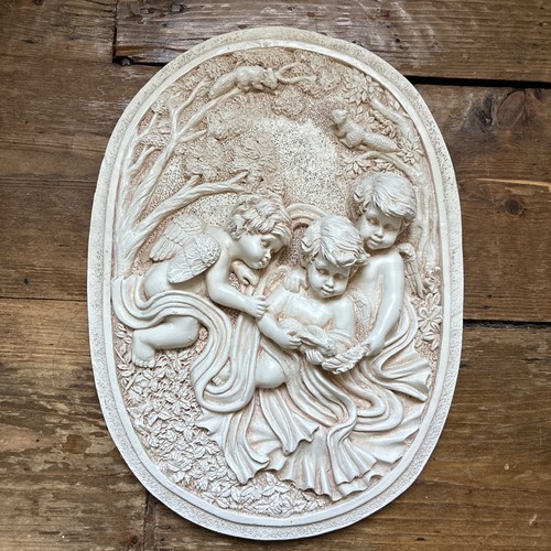 Vintage oval cherub - oval,
