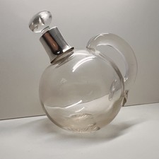 Antique Silver and Glass Oil