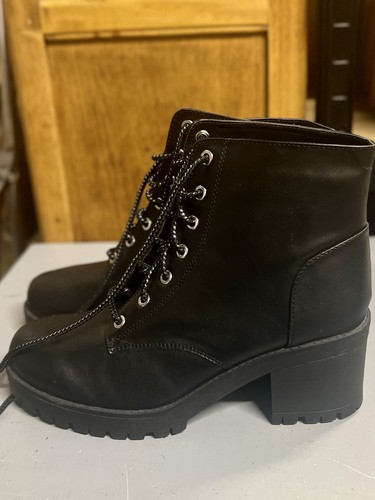 Rainbow black chunky heel - rainbow,