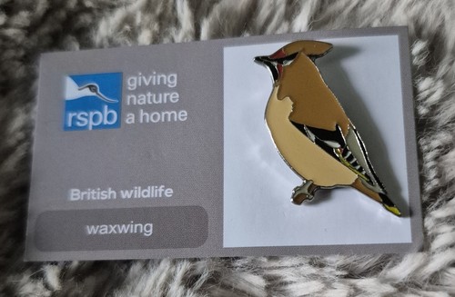 Rspb bird pin - bird, waxwing