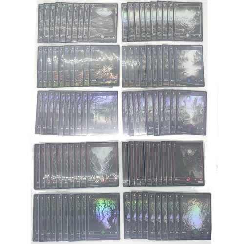 Mtg basic lands foil 100 - basic, full