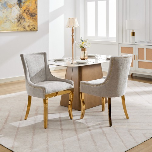 2set luxury chenille dining - 2set,