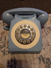 Maxtek Retro Corded Home Phone Duck Egg Blue 72925 Home Office Background Prop 