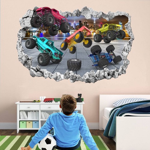 Monster truck wall decal - monster,