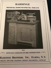 Hardinge Precision Toolroom Lathe Brochure 