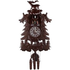 Kendal Large Cuckoo Clock Handcrafted Wood Vivid with 4 Dancers Dancing & Music