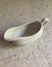 White Ceramic Gravy Boat Sauce