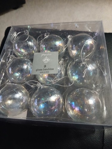 Christmas glass baulbles - christmas,