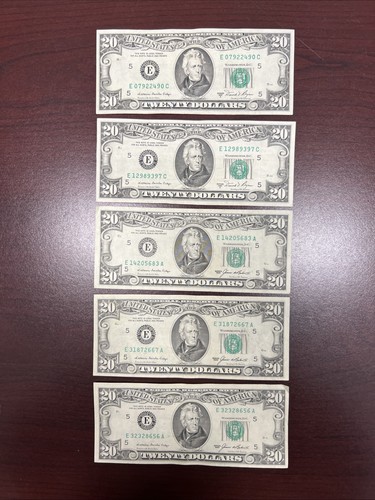 Lot old usa 20 twenty - usa, $20