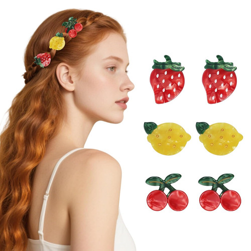 Pcs fruit hair claw clips - hair,