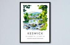 Keswick Watercolor Poster