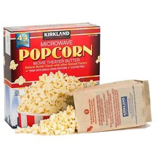 Kirkland Signature Microwave Popcorn Movie Theater Butter Natural 44 Bags 4.10Kg