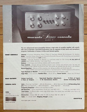 1958 Original ad / brochure / spec sheet Marantz Model 7 and 8B