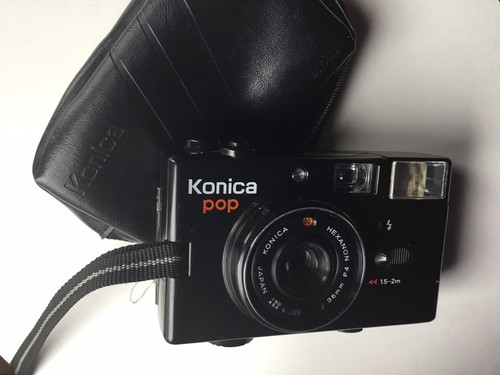 Clean black konica pop 35mm - pop,