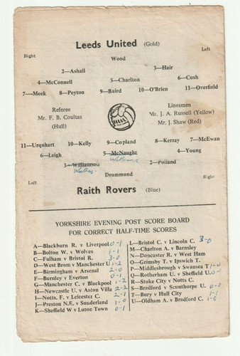 1957 leeds united raith - leeds,