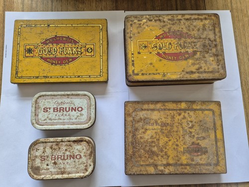 Vintage tobacco tins job - tins, lot